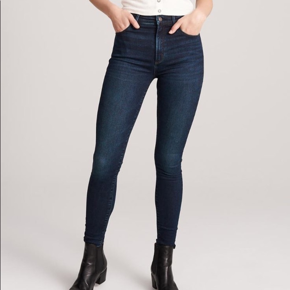 Abercrombie and Fitch Super High Rise Ankle Skinny Jeans
